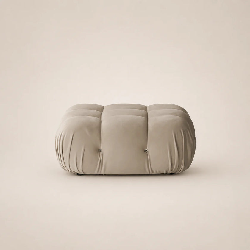 Beige pouf on a beige background