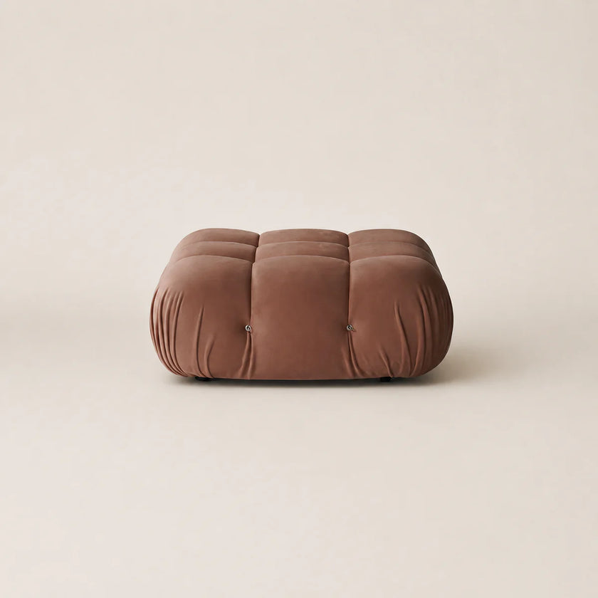 Brown cushion on a beige background