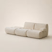 Beige modular sofa on a beige background