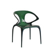 Modern green chair on a white background