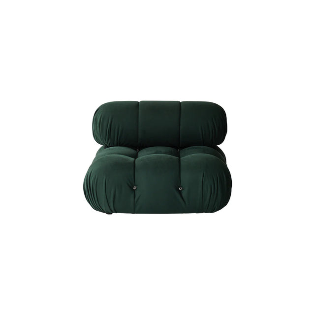 Green armchair on a white background
