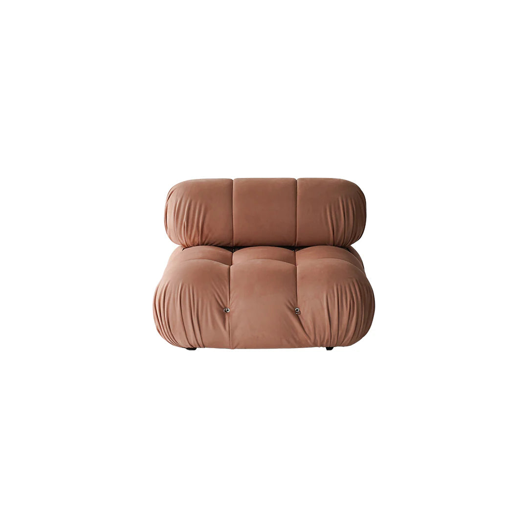 Brown armchair on a white background