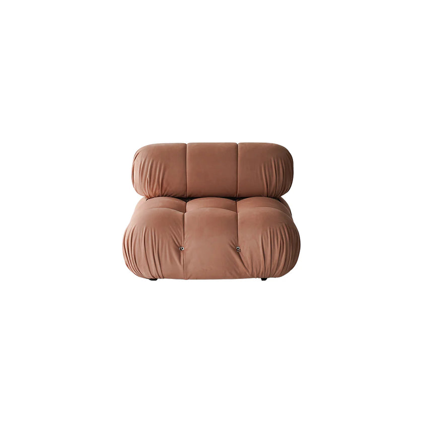 Brown armchair on a white background