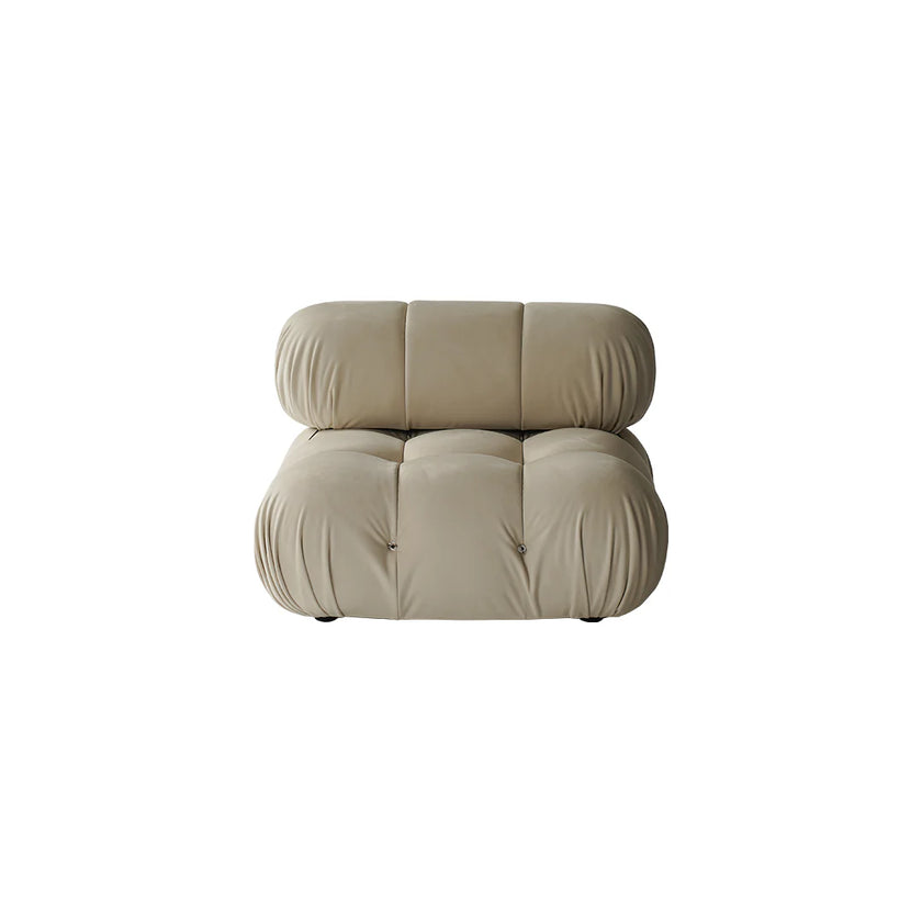 Beige armchair on a white background