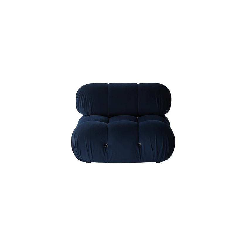Navy blue armchair on a white background