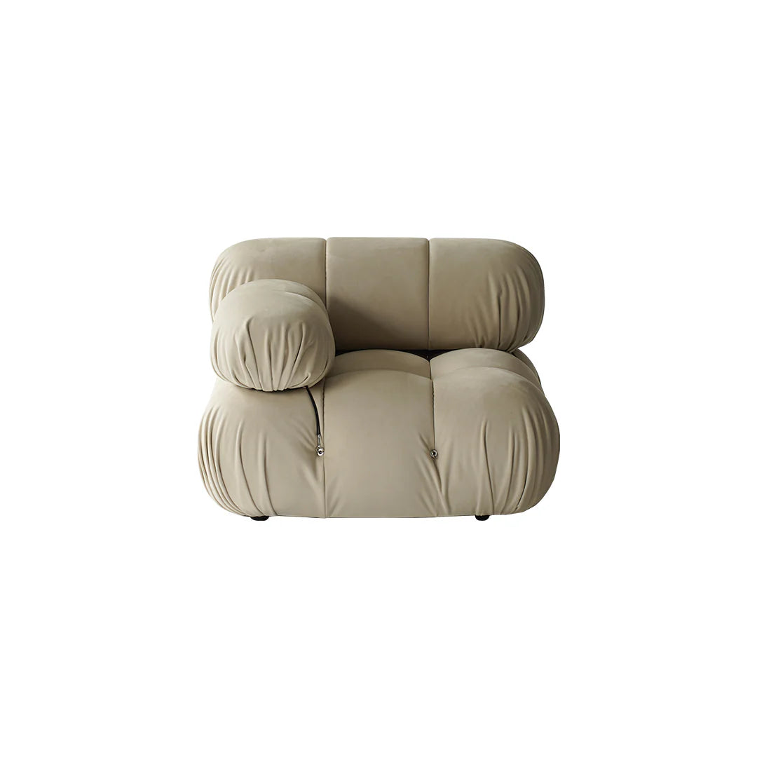Beige armchair on a white background