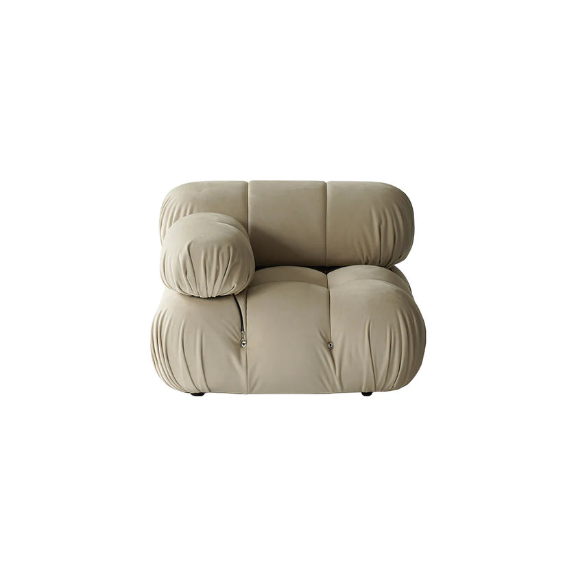 Beige armchair on a white background