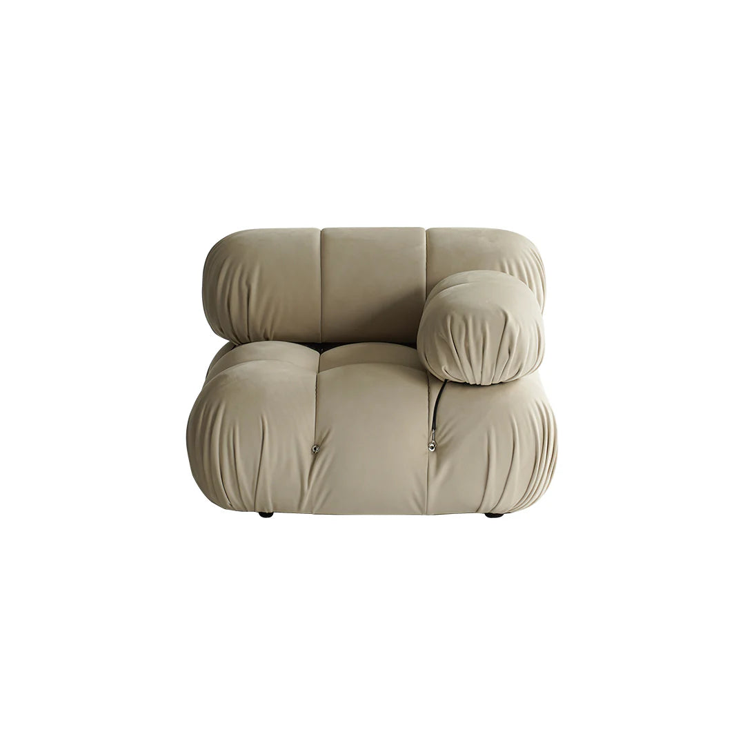 Beige armchair on a white background