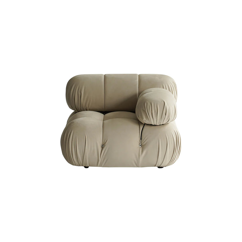 Beige armchair on a white background