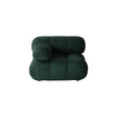 Green inflatable chair on a white background