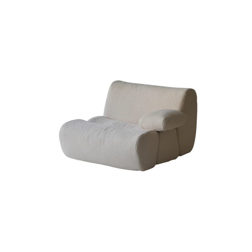 Beige armchair on a white background