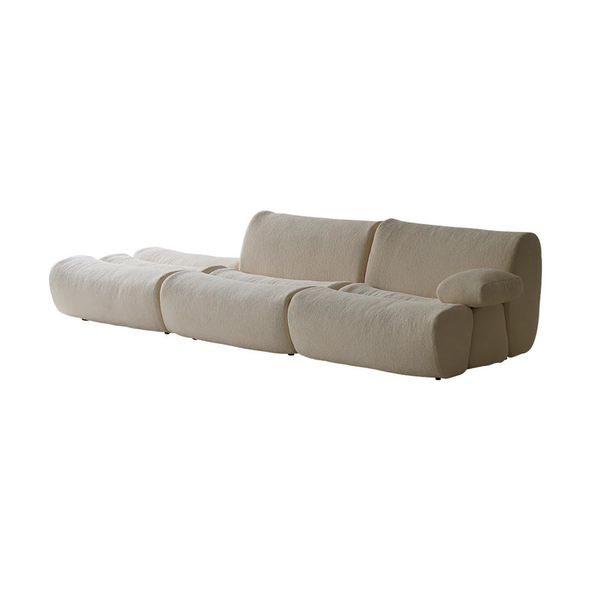 Beige sofa on a white background