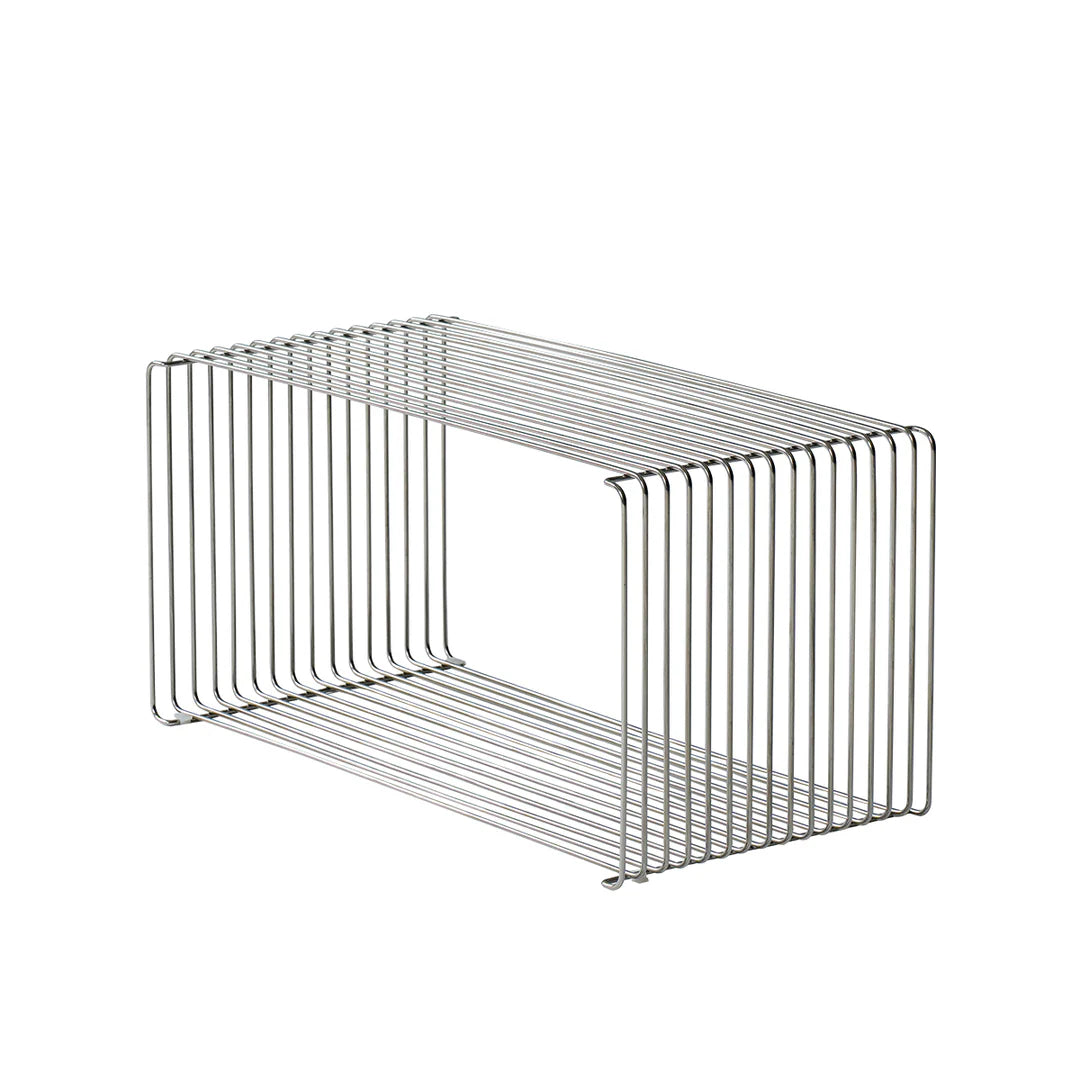 Metal wire bench on a white background