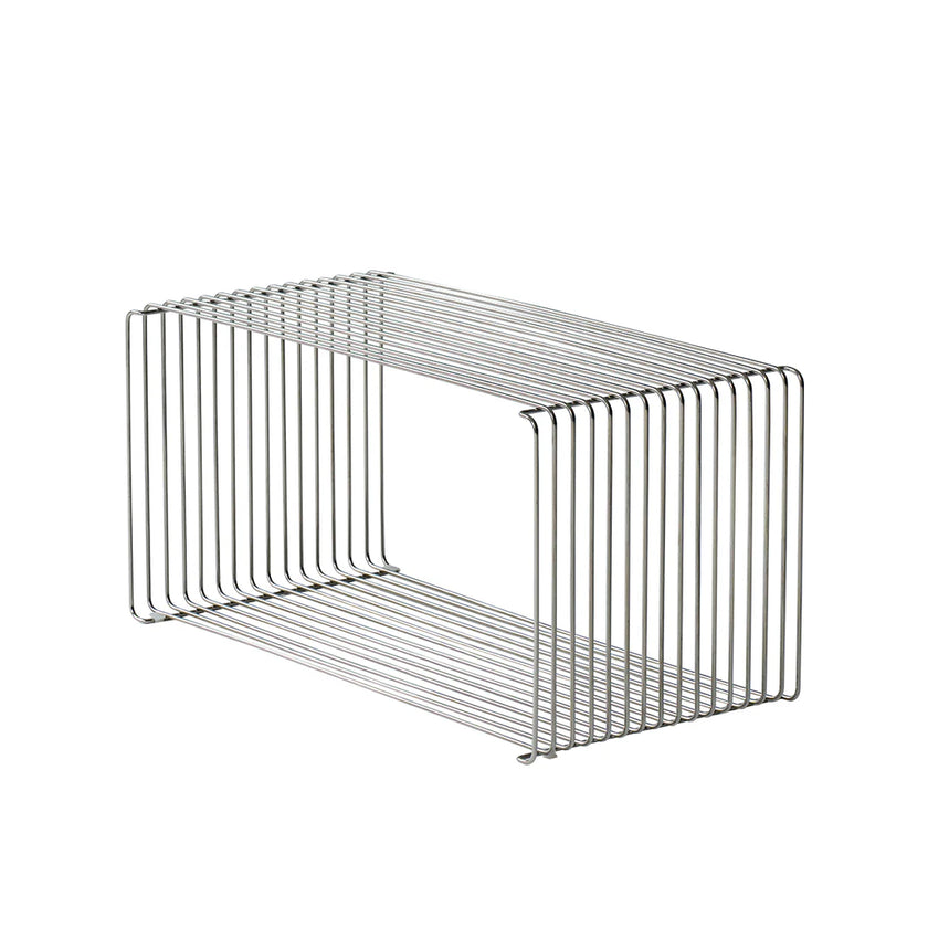 Metal wire bench on a white background