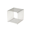 Wire mesh cube on a white background