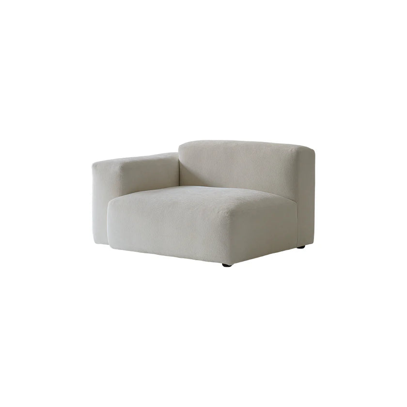 Beige armchair on a white background
