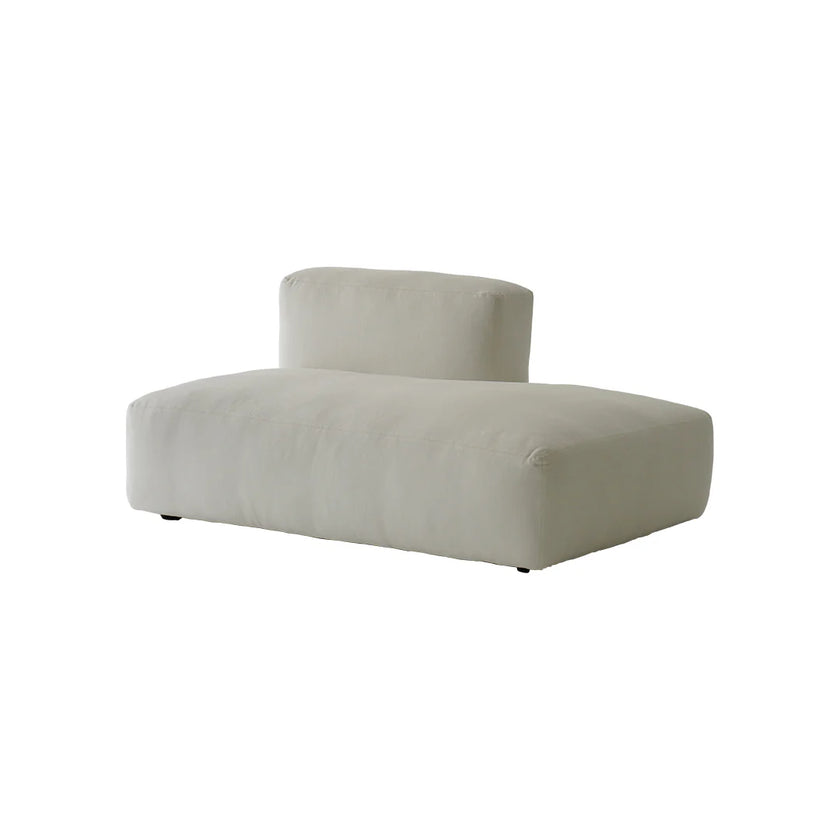 Beige corner sofa on a white background
