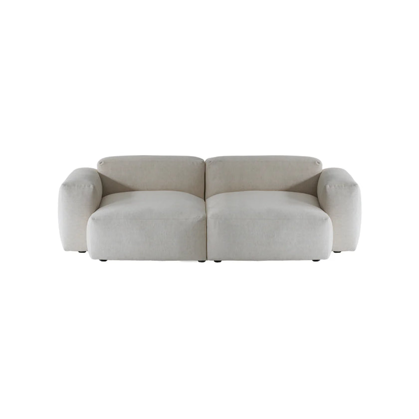 Beige sofa on a white background