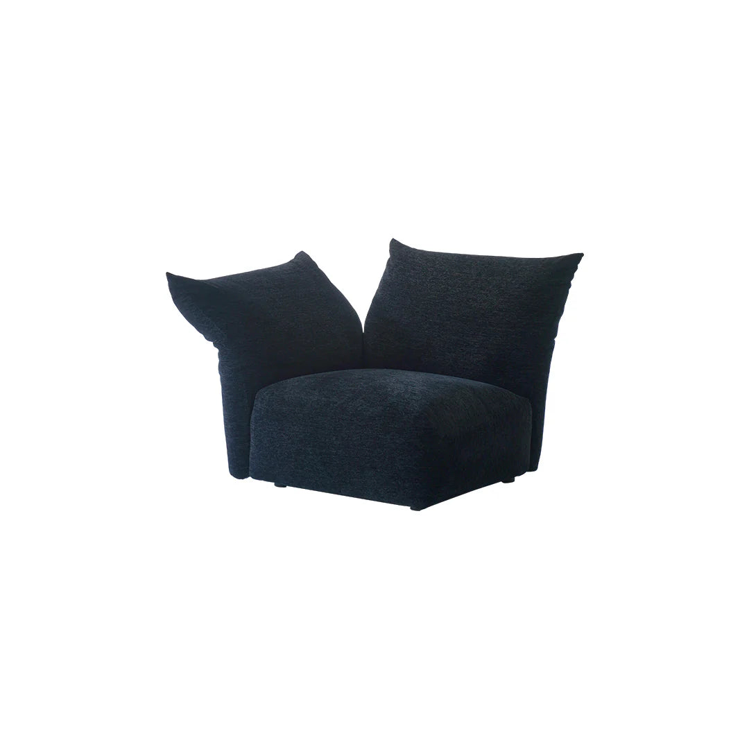 Dark blue armchair on a white background