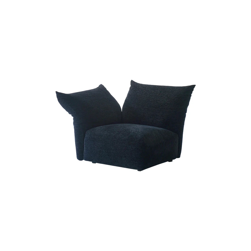 Dark blue armchair on a white background